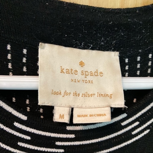 KATE SPADE Sz M Flare Ribbed Knit Sleeveless A-Line Slight Flare Dress - Picture 4 of 9